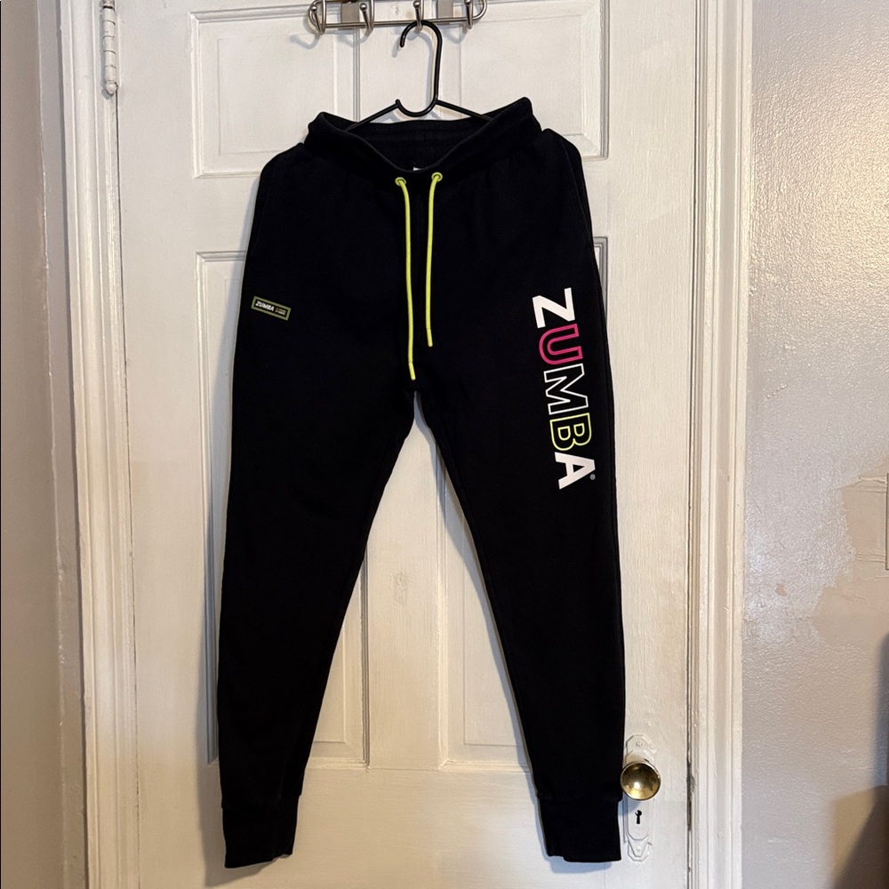 Zumba Black Joggers with Neon Accents